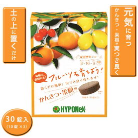 園芸用 ハイポネックス 錠剤肥料シリーズ かんきつ・果樹用 30錠(10錠×3) 簡単 錠剤 土に置くだけ レモン みかん きんかん