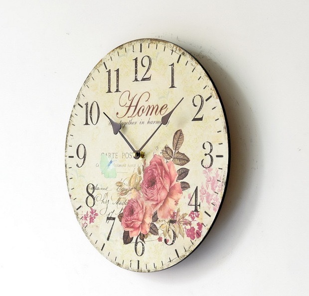 楽天市場】掛け時計 薔薇 花柄 アンティーク おしゃれ 可愛い 時計