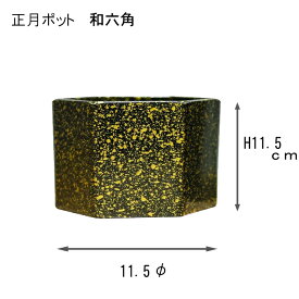 花資材　10個セット【正月プラ花器六角11.5】正月 和六角 11.5cmアレンジ フラワーベース資材　プラスチック 795145