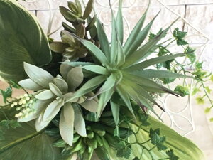 送料無料 多肉 アレンジメント グリーン 夏 テーブルフラワー アーティフィシャルフラワー アートフラワー シルクフラワー シャビーシック 大人カワイイ インテリア 雑貨 ギフト 贈り物 贈