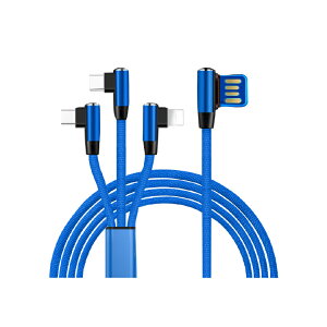 【P10倍】iOS / Micro USB / USB Type-C L字型 3in1 急速充電 ケーブル ライトニングケーブル microusb typec スマホ 充電ケーブル iPhone Android Xperia AQUOS arrows Galaxy HUAWEI|アイフォン usbケーブル タイプc アンド