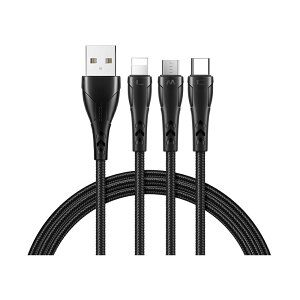 iOS / Micro USB / USB Type-C 3in1 P[u CgjOP[u microusb typec X}z [dP[u iPhone Android Xperia AQUOS arrows Galaxy HUAWEI | ACtH ^Cvc ipad [dR[h }[d [d lightning 