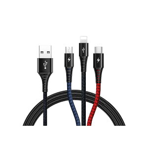yP10{ziOS / Micro USB / USB Type-C 3in1 P[u CgjOP[u microusb typec X}z [dP[u iPhone Android Xperia AQUOS arrows Galaxy HUAWEI | ACtH ^Cvc ipad [dR[h }[d [d 
