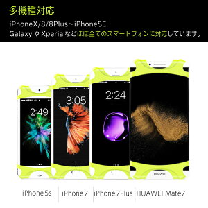 自転車スマホホルダーiphonexiphone8galaxyxperia多機種対応シリコンスマートフォンホルダー自転車ホルダーベビーカーにも取り付け可能送料無料