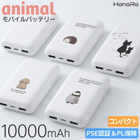 極小 10000mAh モバイルバッテリー コンパクト 2A 急速充電 2台 同時充電 持ち運び | PSE認証 軽量 iPhone Android Galaxy AQUOS Xperia 大容量 充電器 バッテリー 携帯充電器 スマホ タイプc 5v type-c 小型 急速 軽い ミニ