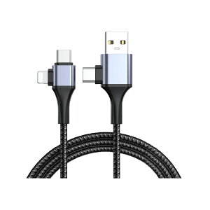 充電ケーブル 2in2 最大60W 複数入力端子 断線しにくい 多機種対応 iOS USB Type-C ライトニング 1.8m 1.2m 2A typec スマホ iPhone Android iPad MacBook Switch Galaxy Xperia AQUOS Google Pixel | ケーブル 充電 コード 充