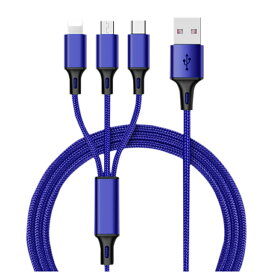 iOS/Micro USB/USB Type-C 3in1 充電ケーブル ライトニングケーブル microusb typec スマホ iPhone8 SE Android Xpeira AQUOS arrows Galaxy | iphone アイフォン アンドロイド ケーブル 充電器 タイプc 充電 充電コード usbケーブル lig コード cタイプ タイプCケーブル