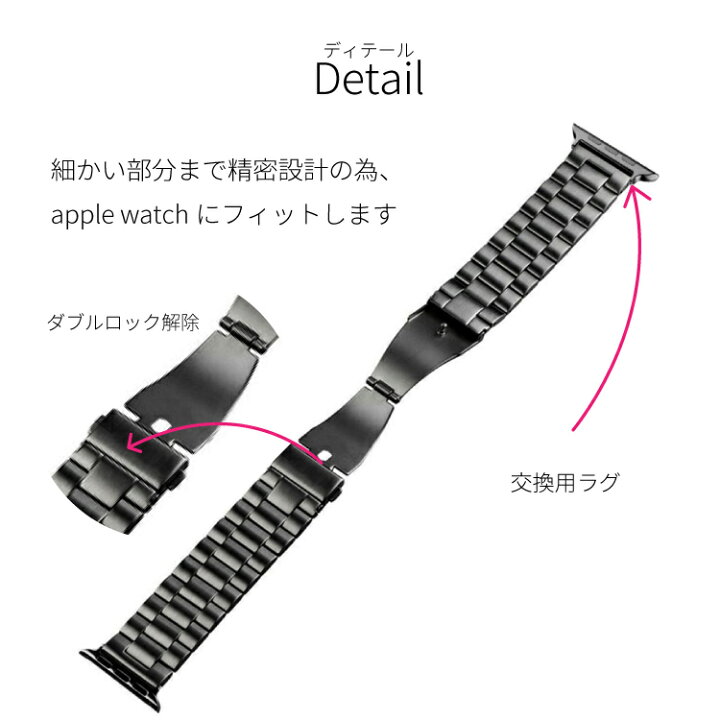 楽天市場】アップルウォッチ バンド ステンレス ベルト apple watch  