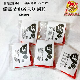 【 送料無料 】竹 炭粒 開運風水 厄除風水 赤巾着5個入り 備長 炭粒 魔除 厄除 赤巾着 除湿 消臭 湿気取り 抗菌 NG風水 を避けて開運 炭インテリア 飾り方 風水 おしゃれ 悪臭対策 自然 備長炭粒