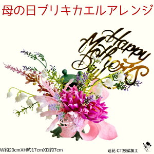 母の日ギフト カエル好きのお母様に! かわいい ブリキカエルアレンジメント ピック付き 造花 アレンジ インテリア かえる 可愛い コンパクト ブリキ 蛙 送料無料 ピンク アレンジメント ギ