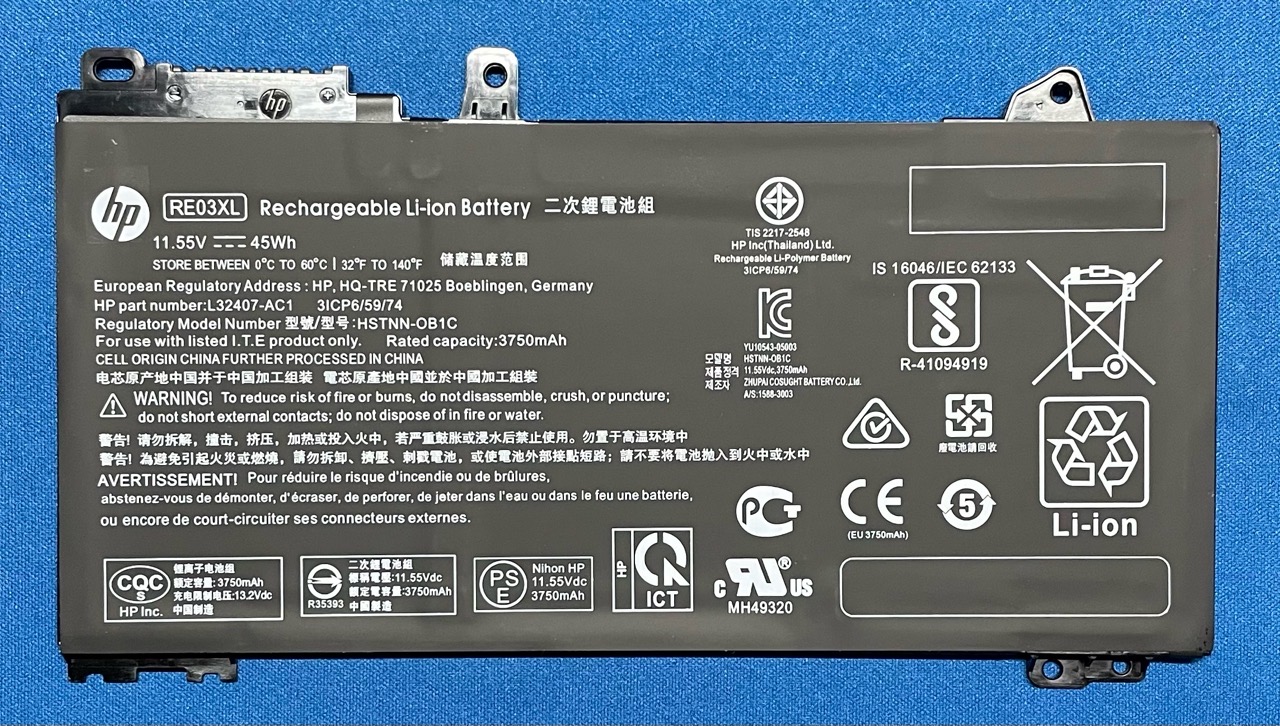 純正 新品 HP ProBook 430 G6 450 G6等用 バッテリー RE03XL 国内発送