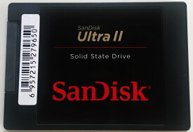 SSD：SanDisk製 UltraII 960GB(SDSSDHII-960G, 国内発送)