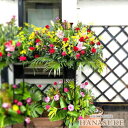 「想いが届く」スリムな形のスタンド花 2段 21000円 花 フラスタ 名札付き 画像報告 設置・回収無料 【対応】名札無料 開業祝い 開院祝い