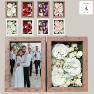 Flowerbox感謝状【Flowerbox／artflowerバラ】フォトフレーム 子育て感謝状 結婚 結婚式 両親に贈る アー…