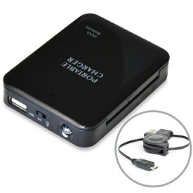 日本トラストテクノロジー USB電池パック3 microUSBケーブルセット(ブラック) USBDP3M-BK