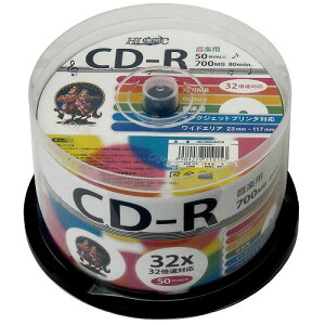 HI DISC CD-R 700MB 50���X�s���h�� ���y�p 32�{���Ή� �����C�h�v�����^�u�� HDCR80GMP50