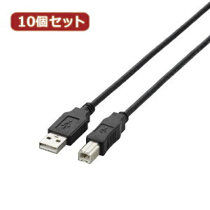 10�Z�b�g �G���R�� USB2.0�P�[�u�� 1m �u���b�N U2C-BN10BKX10