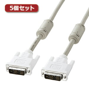 5�Z�b�g �T�����T�v���C DVI�P�[�u��(�V���O�������N�A1m) KC-DVI-1KX5