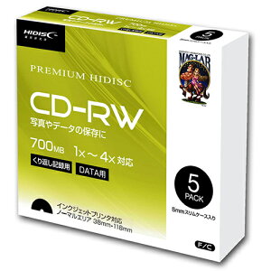 20�Z�b�g HIDISC �f�[�^�p CD-RW 1-4�{��5mm�X�����P�[�X����5���p�b�N HDCRW80YP5SCX20