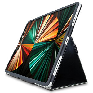 �G���R�� iPad Pro 12.9�C���` 2021�N���f�� �P�[�X �J�o�[ ���U�[ �t���b�v �y�� �u���b�N �n���h�z�[���h�x���g �y���z���_ TB-A21PLPLFBK