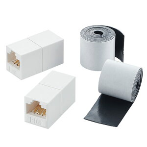 �G���R�� LAN���p�R�l�N�^�A�ی�e�[�v�Z�b�g(CAT6A) LD-VAPFR6A/SET