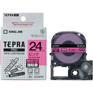 KING JIM �L���O�W�� �e�v��PRO�e�[�v���S�� 24mm �s���N KJ-SC24PW