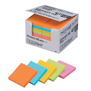 3M Post-it �|�X�g�C�b�g ���S���m�[�g �Ɩ��p�p�b�N 5�F���F 3M-6544SS-NE