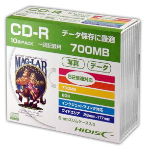 �y10P×5�Z�b�g�z HIDISC CD-R �f�[�^�p5mm�X�����P�[�X HDCR80GP10SCX5