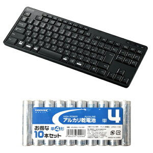 �G���R�� �����É��R���p�N�g�L�[�{�[�h + �A���J�����d�r �P4�`10�{�p�b�N�Z�b�g TK-FDM115SKTBK+HDLR03/1.5V10P