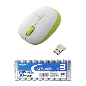 �G���R�� ���C�����XBlueLED�}�E�X + �A���J�����d�r �P3�`10�{�p�b�N�Z�b�g M-BL20DBGN+HDLR6/1.5V10P