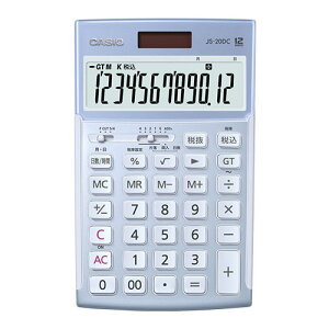 CASIO �{�i�����d�� �����v�Z�^�C�v �u���[ JS-20DC-BU-N