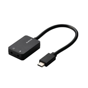 �G���R�� �I�[�f�B�I�ϊ��A�_�v�^�[(USB Type-C(TM)) �P�[�u���^�C�v �u���b�N USB-CADC02BK