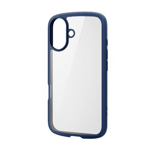 �G���R�� iPhone 16 �n�C�u���b�h�P�[�X TOUGH SLIM LITE �t���[���J���[ �l�C�r�[ PM-A24ATSLFCNV