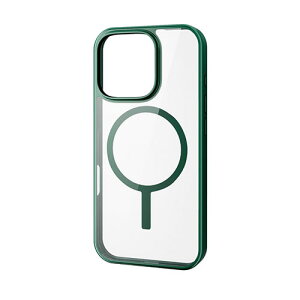 �G���R�� iPhone 16 Pro �n�C�u���b�h�P�[�X �t���[���J���[ MAGKEEP �f�B�[�v�O���[�� PM-A24CMAG03GN