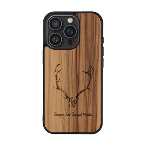 Man & Wood �}���A���h�E�b�h MagSafe�Ή��V�R�؃P�[�X for iPhone 16 Pro �E�b�h�f�B�A�z�[�� I27054i16PR
