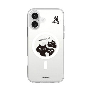 abbi FRIENDS �A�r�B�t�����Y �l�R�}���W���EMagSafe�Ή��N���A�P�[�X for iPhone 16 �`���Ă���� ABF27244i16