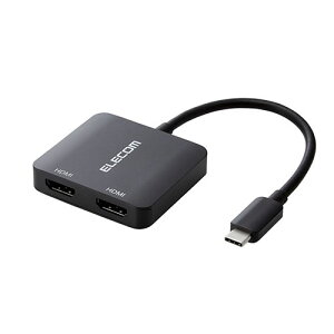 �G���R�� USB Type-C(TM) - HDMI(R)�ϊ��A�_�v�^�[ 2�|�[�g �u���b�N AD-CHDMI2BK2