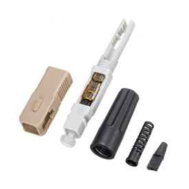 サンワサプライ 光ファイバファストSCコネクタ マルチモード 50μm 4セット入 HKB-AC-FSCMM