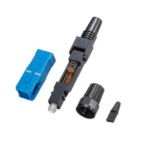 サンワサプライ 光ファイバファストSCコネクタ シングルモード 4セット入 HKB-AC-FSCSM