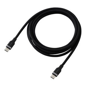 �G���R�� USB2.0�P�[�u��(USB Type-C - USB Type-C/100W�Ή�/�Ȃ߂炩) 2m �u���b�N MPA-CC5PSSA20BK