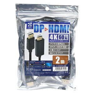 ���{�g���X�g�e�N�m���W�[ DisplayPort-HDMI�ϊ��P�[�u�� 4K/60Hz�Ή� 2m JT-DPHD2M-BK