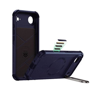 ESR Cyber Armor �X�^���h�t���ϏՌ��P�[�X for iPhone 17 Air �_�[�N�u���[ ES27905i17A