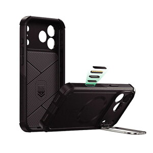 ESR Cyber Armor �X�^���h�t���ϏՌ��P�[�X for iPhone 17 Pro Max �u���b�N ES27903i17PM