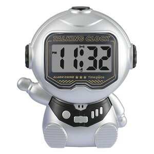 Time Piece �^�C���s�[�X �g�[�L���O�N���b�N �{�^���������ƌ��ݎ�������{��œǂݏグ �V���o�[×�u���b�N TPC103-SB