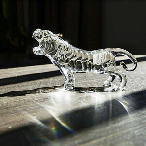 風水 虎 クリスタルガラス トラ 置物 16cm 透明 クリア 干支 おしゃ