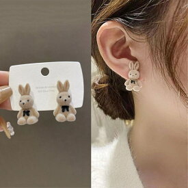 ピアス ウサギ うさぎ 兎 両耳用 ラビット アクセサリー ジュエリー クラブ