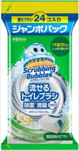 スクラビングバブル 流せるトイレブラシ ホワイトブロッサム替えジャンボ【住居洗剤・トイレ用】