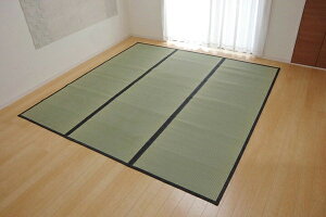 【日本製】【最高級】純国産 い草 上敷き カーペット 麻綿織 『清正』熊本県八代産イ草使用 本間1畳