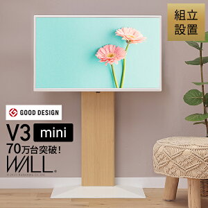 �g���ݒu�t�� �e���r�� WALL�C���e���A�e���r�X�^���hV3 mini 24�`55v�Ή� �Ǌ񂹃e���r�� TV�X�^���h �w�ʎ��[ �R�[�h���[ �~�j ���^ �R���p�N�g �z���C�g �� �u���b�N �� �E�H�[���i�b�g �u���E
