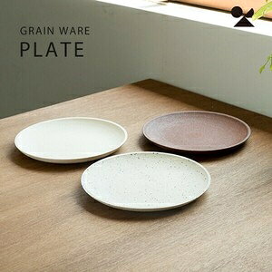 GRAIN WARE PLATE v[g My {PLATE SHIROTSUCHI